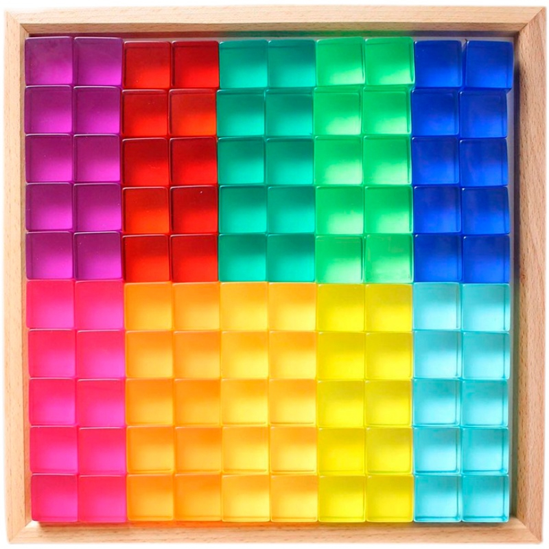 Montessori Colorful Acrylic Stacking Blocks for Kids
