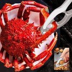 Crab Crackers and Tools, 27-piece Seafood Tools Set, Includes 8 Crab Crackers, 8 Lobster Shellers, 8 Crab Leg Forks/Picks, 2 Seafood Scissors & Storage Bag, Nut Cracker Set, Crab Leg Crackers