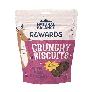 Grain-Free Venison Crunchy Dog Treats, 14 oz