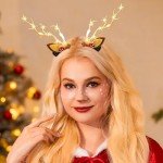 Colorful LED Reindeer Antlers Hair Clips