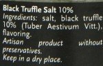 Black Truffle Sea Salt 10% - 3.5 Ounces