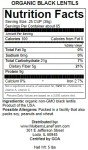Organic Black Beluga Lentils - 5 Pounds