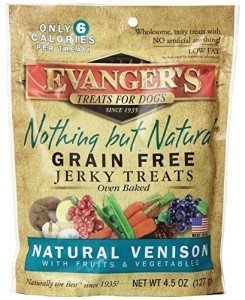Evanger's Nothing But Natural Venison Jerky Treats for Dogs 4.5 oz Bag