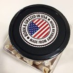 Tasman's Natural Pet Small 5" Bison Collagen-Based Twisters, 75 Count Jar. Traditional Rawhide Alternative