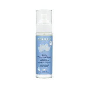 Derma E Biotin Thickening Spray – Volumizing Protein-Enriched Texturizer for Fine Hair with Panthenol, Therapeutic Mint and Chanterelle Mushroom, 3.3 Fl Oz