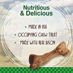 Nylabone Healthy Edibles WILD Natural Long-Lasting Bison Flavor Bone Chew Treats for Dogs, Medium (2 Count)
