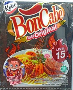 Kobe Bon Cabe (Boncabe) Sambal Tabur - Sprinkle Chili Flakes Level 15 super Hot 24-ct, 108 Gram