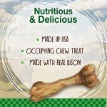 Nylabone Healthy Edibles WILD Natural Long-Lasting Bison Flavor Bone Chew Treats for Dogs, Large (1 Count)