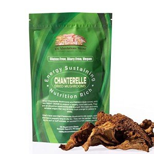 KS Mushroom Store Dried Chanterelle Mushrooms - Whole Dried Mushrooms for Cooking and Tinctures - Dehydrated Mushrooms 2-Ounce Pack