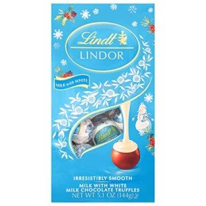 Lindor Truffles Holiday Bag, Milk and White Snowman, 5.1-ounce Package