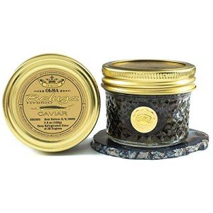 OVERNIGHT SHIPPING - OLMA Beluga Hybrid Sturgeon Black Caviar from Italy - Rated Top Caviar in the World - 3.5 oz / 100 g