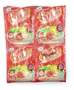 Kobe Bon Cabe (Boncabe) Sambal Tabur - Sprinkle Chili Flakes Level 10 Hot 24-ct, 108 Gram