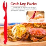 6Pcs Crab Legs Crackers - Crackers Picks Tools Set for Lobster, Crab, Crawfish, Prawns, Shrimp, Easy Opener Shellfish picks knife, Seafood Tools