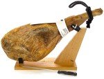 Serrano Ham Bone in from Spain 15-17 lb with Ham Stand & Knife - Cured Spanish Jamon with NO Nitrates or Nitrites all Natural - GMO Free and Gluten Free