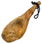 Serrano Ham Bone in from Spain 15-17 lb with Ham Stand & Knife - Cured Spanish Jamon with NO Nitrates or Nitrites all Natural - GMO Free and Gluten Free