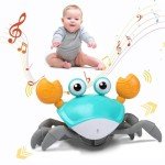 XONTEUS Crawling Crab Baby Toy - Tummy Time Toy with Intelligent Sensor Crawl Music & Lights, Toys for 1 Year Old Boy Gifts,1st Birthday Gifts, Toddler Toys for 1 2 Year Old Boy Girl