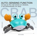 XONTEUS Crawling Crab Baby Toy - Tummy Time Toy with Intelligent Sensor Crawl Music & Lights, Toys for 1 Year Old Boy Gifts,1st Birthday Gifts, Toddler Toys for 1 2 Year Old Boy Girl