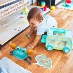 XONTEUS Crawling Crab Baby Toy - Tummy Time Toy with Intelligent Sensor Crawl Music & Lights, Toys for 1 Year Old Boy Gifts,1st Birthday Gifts, Toddler Toys for 1 2 Year Old Boy Girl