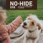 Earth Animal No Hide Stix Venison Flavored Natural Rawhide Free Dog Chews Long Lasting Dog Chew Sticks | Dog Treats for Small Dogs and Cats | Great Dog Chews for Aggressive Chewers (1 Pack)