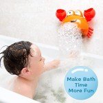 KINDIARY Bath Toy, Crab Bath Bubble Maker for Baby, Toddlers 1-3, Infants, Kids, Automatic Bubbles Machine Blower for Bathtub, Battery Operated