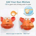 KINDIARY Bath Toy, Crab Bath Bubble Maker for Baby, Toddlers 1-3, Infants, Kids, Automatic Bubbles Machine Blower for Bathtub, Battery Operated