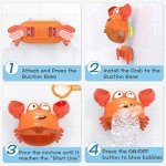 KINDIARY Bath Toy, Crab Bath Bubble Maker for Baby, Toddlers 1-3, Infants, Kids, Automatic Bubbles Machine Blower for Bathtub, Battery Operated