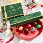 Godiva Chocolatier Holiday Truffle Flight - 12 Piece Limited Edition Assorted Gift Box – Gourmet Dark, Milk and White Chocolate Truffles for Chocolate Lovers