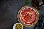 Acorn-Fed 100% Iberico Shoulder Ham Bone-in Ham by Covap (9-10 Lb Ham Holder+ Carver Knifeincluded)