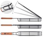 D-ICE Kebab Grilling Basket & Grilling Skewers Stainless Steel - Kabob Grilling Baskets set of 4 & 2 Metal BBQ Skewers. Kabob Basket for Veggies, Jumbo Shrimps - Grilling Baskets & Barbecue Skewers