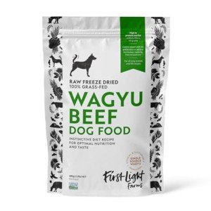 First Light Farms Freeze-Dried Wagyu Beef Dog Food | High Protein, Grain-Free Formula for All Breeds & Life Stages | 1.5 lb Bag | Certified Humane, 100% Grass-Fed