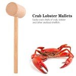 ZAUGONTW Wooden Crab Mallet for Chocolate, Mini Wooden Hammer Multi-Purpose for Kids Toys Crab Lobster Mallets，1Pcs