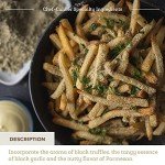 Fresh & Wild | Premium Truffle Parmesan Black Garlic Seasoning | Heighten Umami-Rich Foods, Toss with French Fries, Potatoes or Popcorn | 4 oz | Gourmet, Chef-Inspired Ingredients