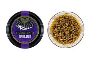GUARANTEED OVERNIGHT! Tsaritsa Imperial Osetra Caviar - Golden Large Pearl 000 (4 oz)