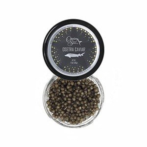 Caviar Star - Premium Black Caviar Sturgeon from Sustainable Farms - Exquisite MALOSSOL Osetra Sturgeon Caviar - Fresh Russian Caviar Food - Gourmet Culinary Experience - 1 Ounce