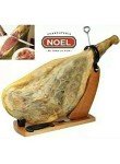 Serrano Cured Ham Bone in Shoulder | Spanish Jamon Serrano | Cured Aged 12 months + | Mediterranean Salt only | NO Nitrates, Preservative free |16-18 pounds | Wood Stand + Knife | Packaged in Gift Box
