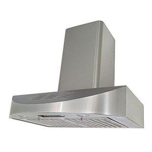 KOBE CHX3830SQBD-WM-3 Brillia 30-inch Ductless Wall Mount Range Hood, 3-Speed, 400 CFM, Fits Ceiling Height 7.5'-9.5'