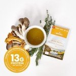 Identity Norwegian Bone Broth, Hydrolyzed Protein, 13g of Protein per Serving, Instant Absorption, Savory Bone Broth Powder Mix, Non-GMO, Gluten and Dairy Free, Perfect for Soup Base or Tasty Drink, Collagen Peptides (3 Pack, Chanterelle Mushroom)