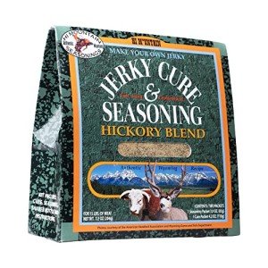 Hi Mountain Jerky Seasoning and Cure Kit | HICKORY BLEND | Create Savory Homemade Beef Jerky | Great for Beef, Deer, Elk, & Venison | Mix will Season up to 15lbs. of Meat (1 Box)