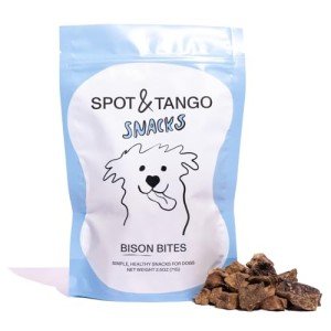 Spot & Tango Bison Bites Dog Treats - Single Ingredient, 100% Bison Kidney - Freeze-Dried Snacks - Grain & Gluten-Free - USA-Made - for Small, Medium, and Large Dogs