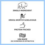 Spot & Tango Bison Bites Dog Treats - Single Ingredient, 100% Bison Kidney - Freeze-Dried Snacks - Grain & Gluten-Free - USA-Made - for Small, Medium, and Large Dogs