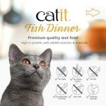 Catit Fish Dinner with Crab Flavor & Pumpkin – Hydrating and Healthy Wet Cat Food for Cats of All Ages