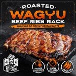 Grumpy Butcher Wagyu Beef Short Ribs, 2 pack (1.5 lb each): Fully-cooked Tender Beef Short Ribs Bone In