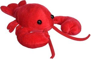 Mary Meyer Stuffed Animal Soft Toy, Lobbie Lobster, 10-Inches, Red , Black