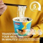 Nona Lim Flavorful Fujian Shrimp | Jumbo Instant Noodle Bowls | Deep, Rich Seafood Broth with Silky Flat Ramen Noodles, Tender Tofu and Cabbage | No Artificial Flavors, Less Sodium, Health-Conscious Cup Noodles | 6-Pack