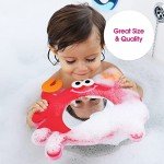 Edushape Magic Mirror Shapes, Crab Baby Mirror - Baby Bath Foam Toys Mirror - Stick-On Removable Baby Foam Bath Toys for Toddlers 1-3 - Learning Bath Toys Foam Mirror - Cause, Effect, Cognitive Skills