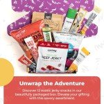 Beef Jerky Gift Baskets for Men - Healthy & Exotic Jerky Variety Pack w Meat Snacks, Pork Rinds, Venison, Chicken, Pork & Beef Sticks - Unique Dad Birthday Gifts, Great Gifts For Men Who Want Nothing