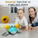 Yeaye Crawling Crab Baby Toys Infant - Tummy Time Toy Gifts for 3 4 5 6 7 8 9 10 11 12 Boy Girl with Learning Crawl System Music for 0-6 6-12 12-18 36 Months Walking Toddler Birthday Gift(Green)