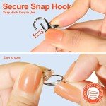 LEOBRO 60PCS Metal Swivel Snap Hooks and Key Rings, 30PCS Small Lobster Claw Keychains Clasps and 30PCS Key Chain Ring for Keychain Clip, Key, Jewelry Making, Art Crafts, Silver