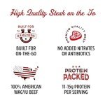 Prime Plus Wagyu Beef Bites, Original, Tender Steak Bites Crafted With 100% American Wagyu Beef, High Protein, No Added Nitrates or Antibiotics, 2.5oz