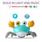 FEELGUY Crawling Crab Baby Toy,Fantastic Creatures Toys Infant Sensory Tummy time Toys Babies boy Girl for 36 Months to 15 Years Learning to Crawl Walking Toddler Gifts (Green)